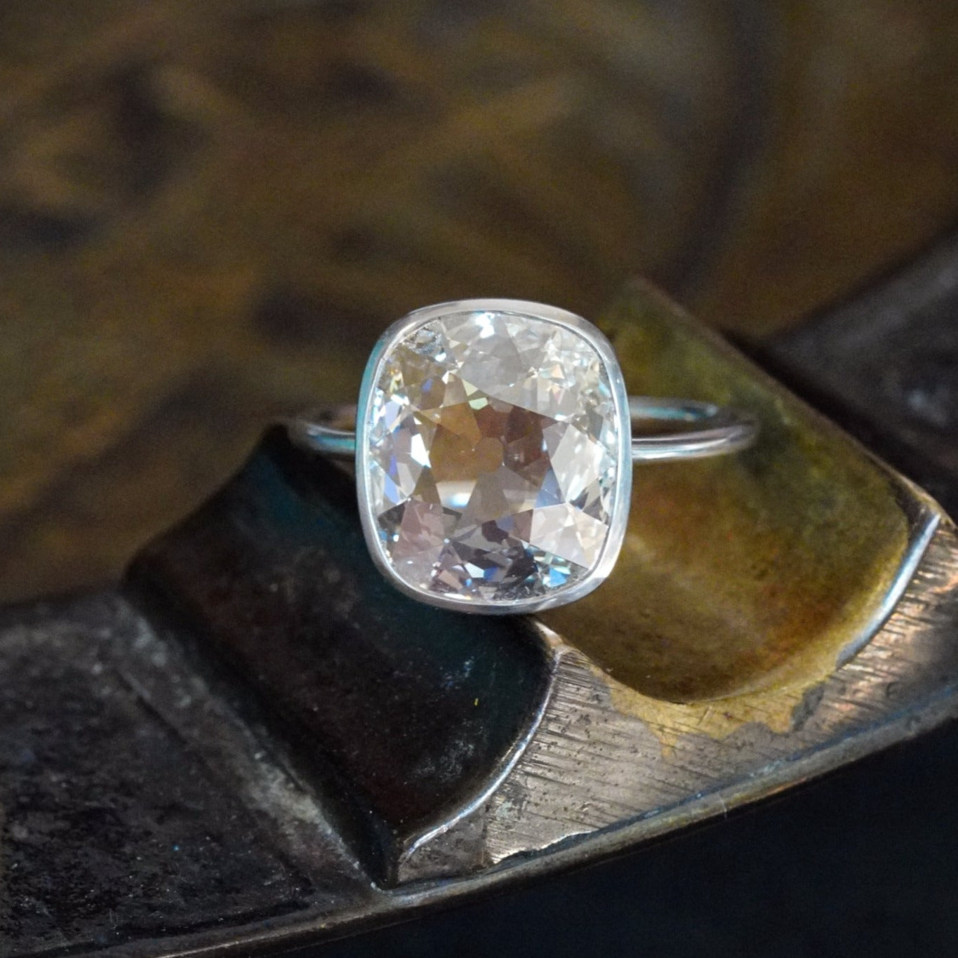  Jogani 2.01ct Old Mine Cut Diamond Platinum Ring