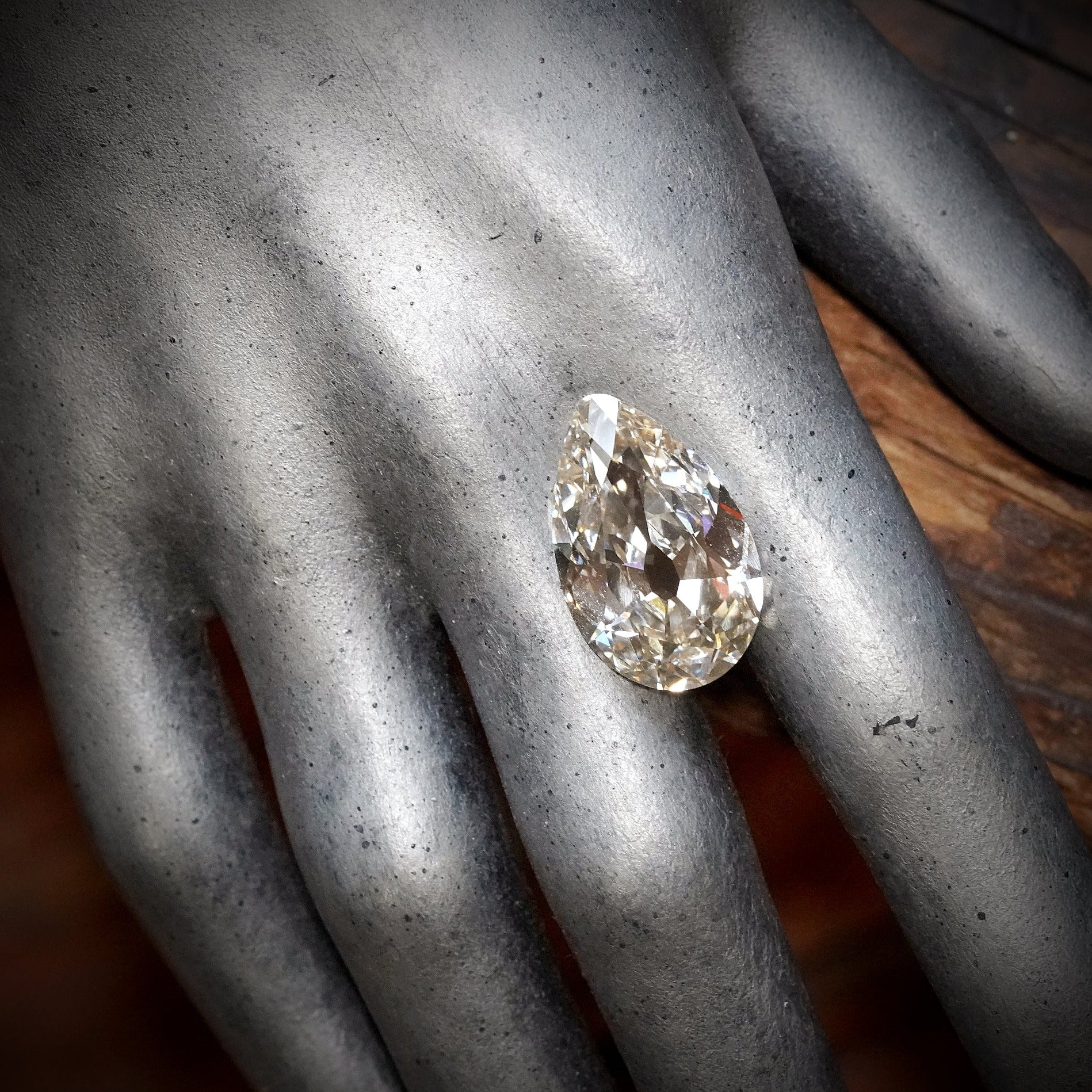 Pear-Shaped Light-Brown Diamond, 16.61 ct
