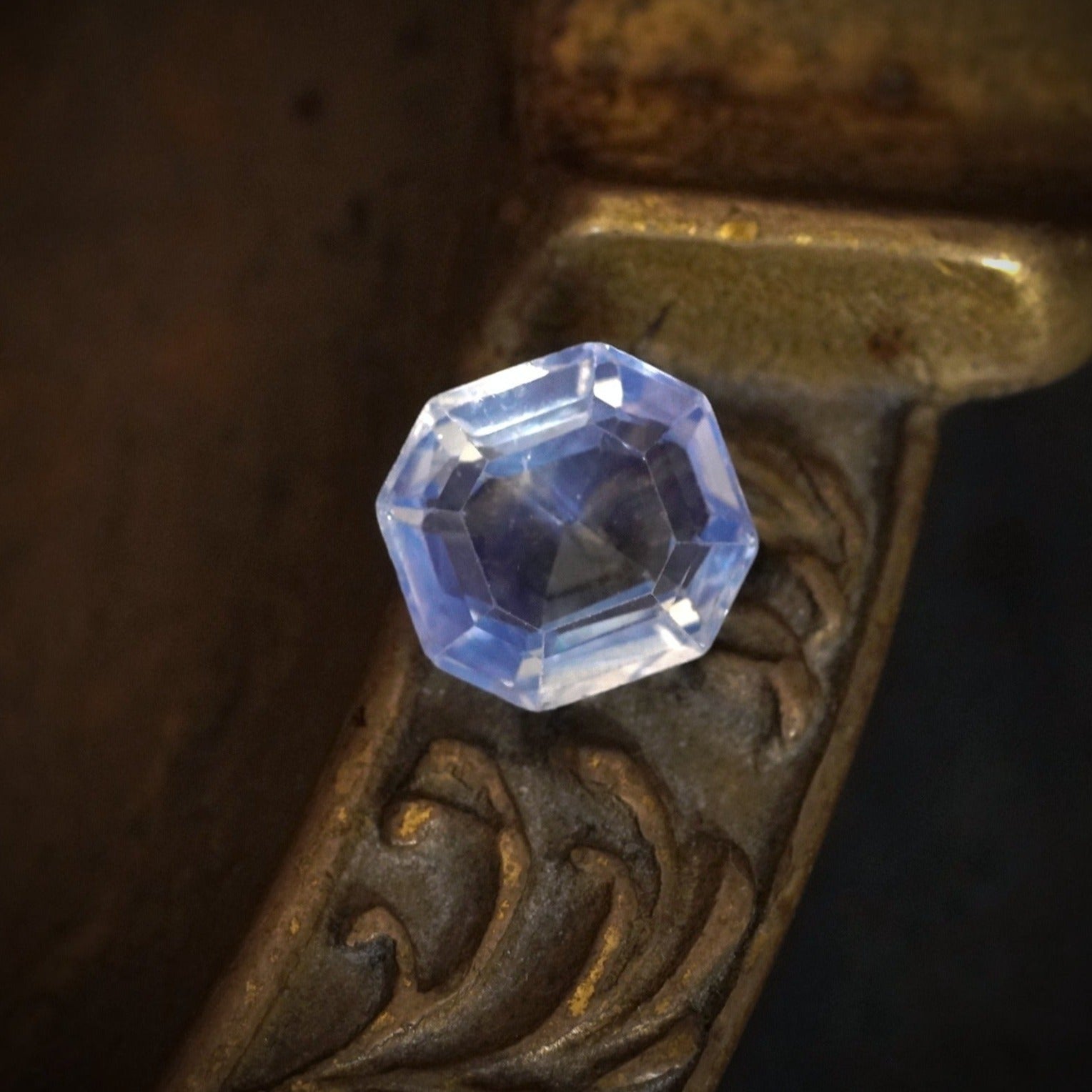 Asscher Cut Ceylon Sapphire Ring, 5.31 ct