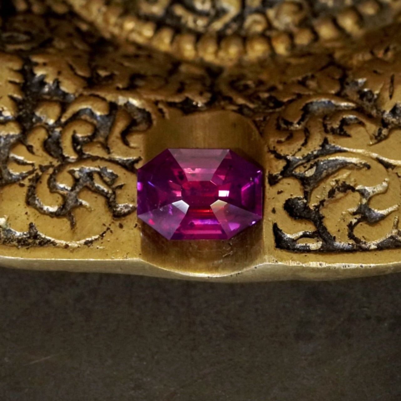 Step Cut Ceylon Sapphire Ring, 7.36 ct