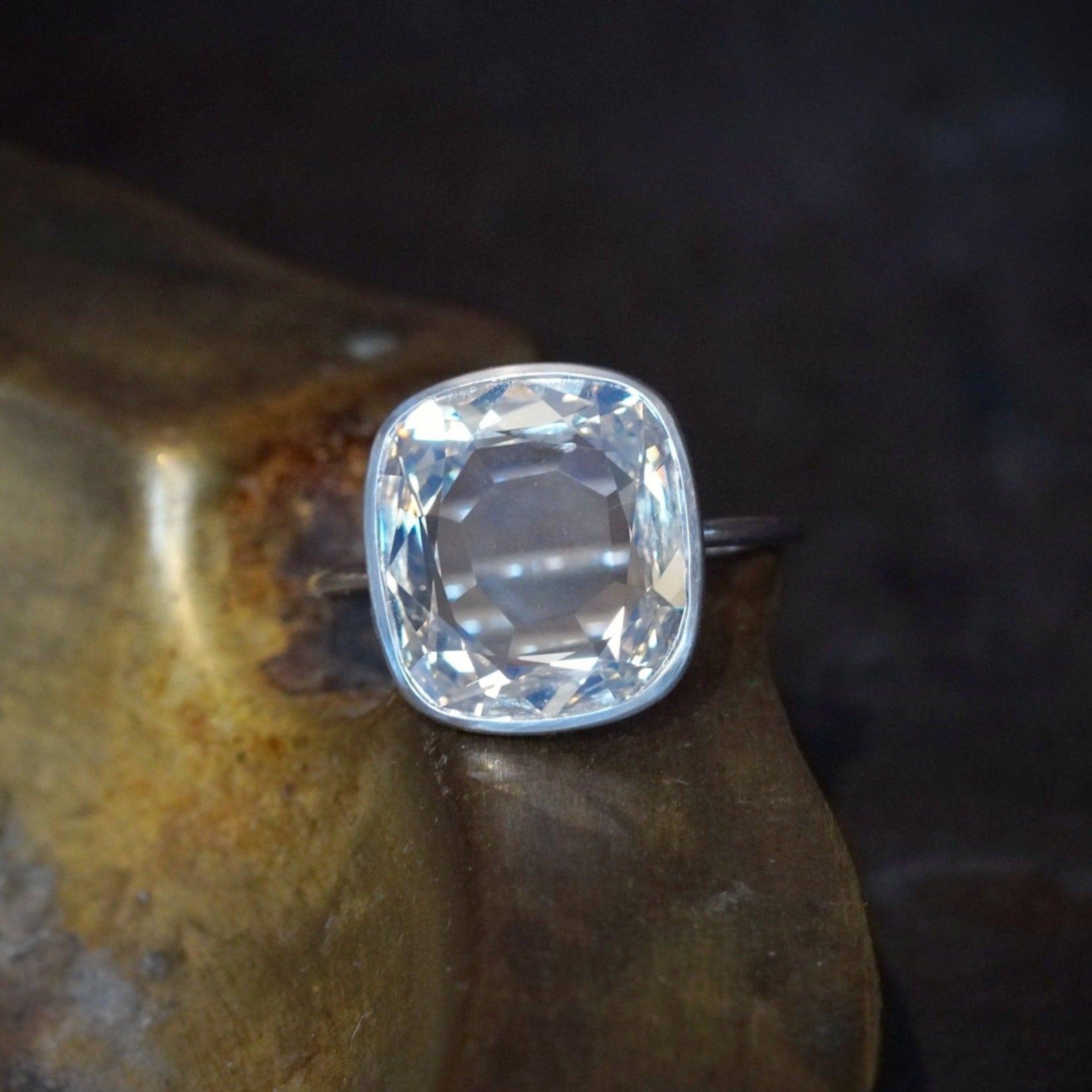 Radiant Legacy: The Unique Splendor of a 4.06 CT Flat Cushion Diamond Platinum Ring - Jogani
