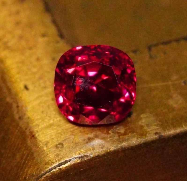 2.39-carat, cushion-cut, no-heat, pigeon's blood–red Burmese ruby from Jogani