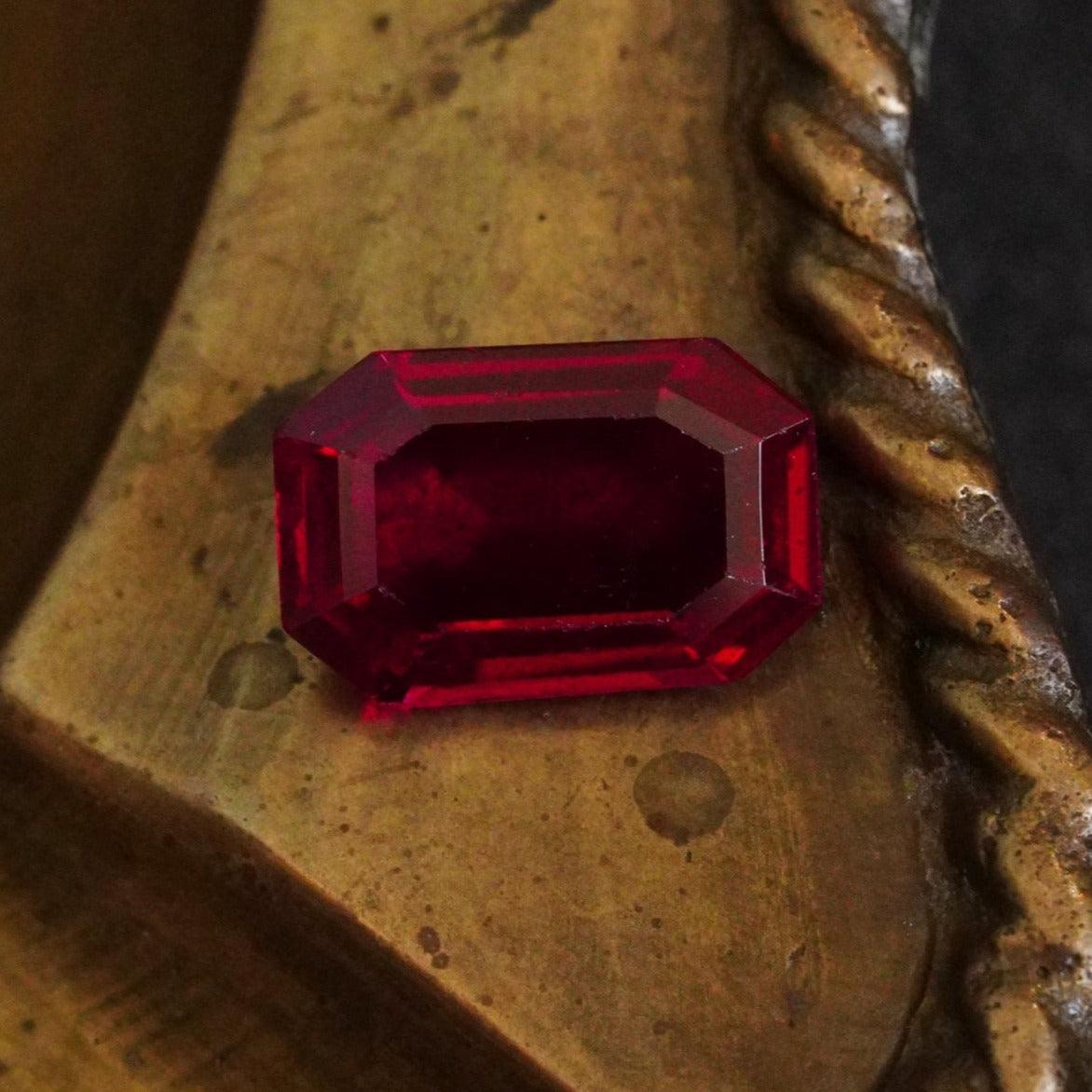 2.79 CT No Heat Burma Ruby: Rare Mesmerizing Gem with Vibrant Red Color and Emerald Cut - Jogani