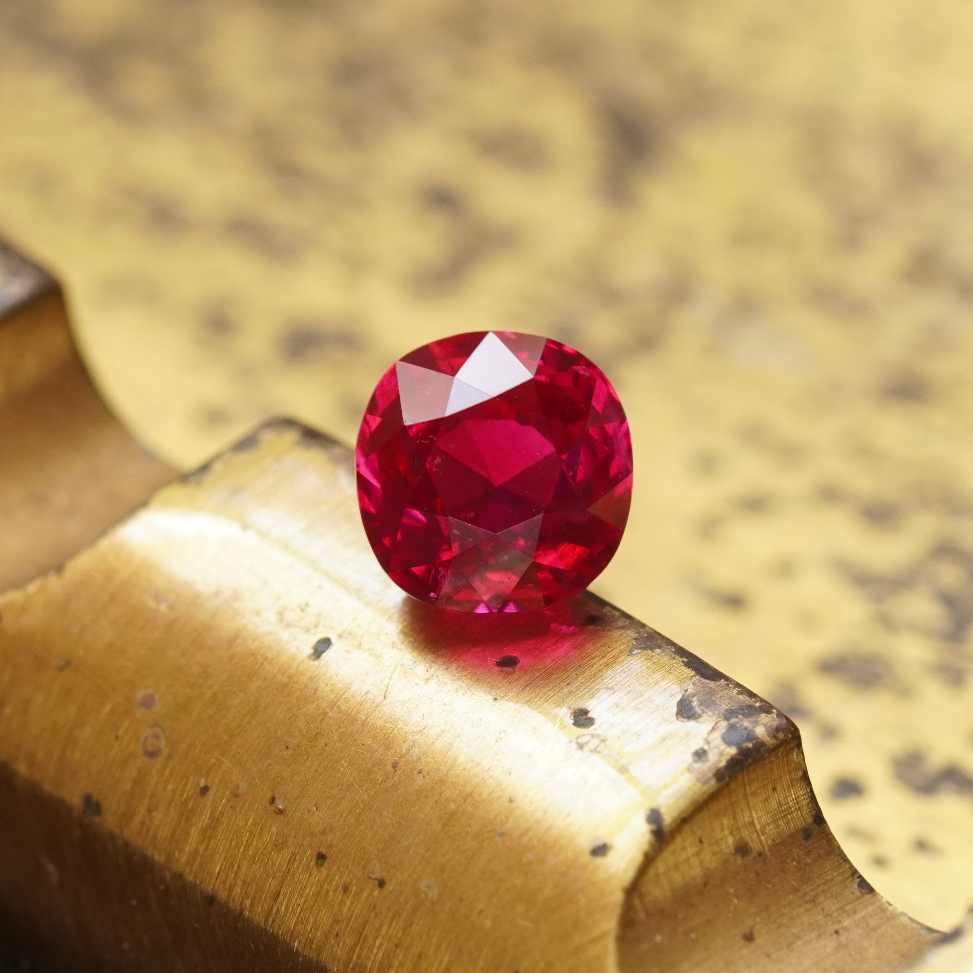 SSEF-certified 2.23 ct Cushion Cut Burma Ruby, untreated, deep red, clean clarity, sold by Jogani.