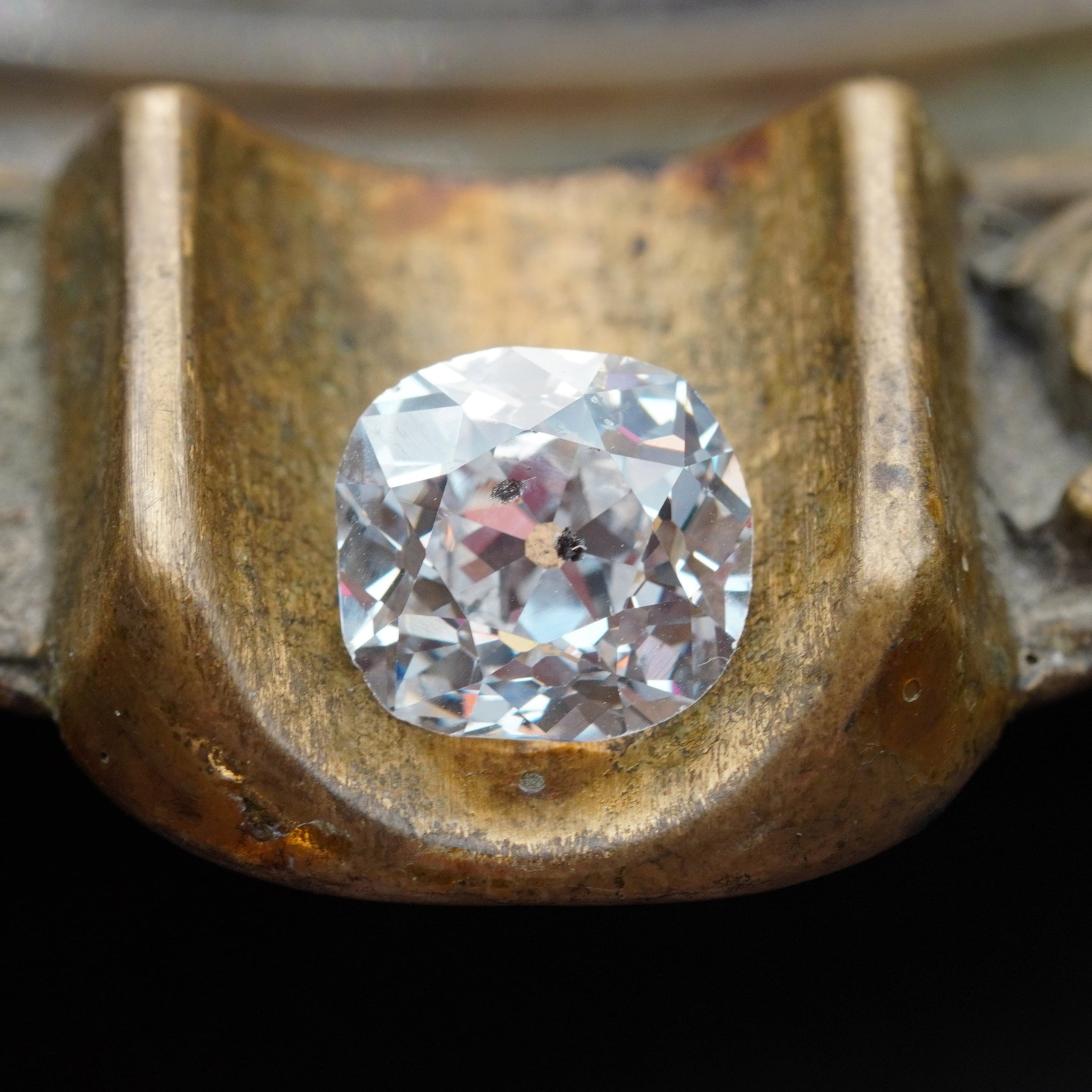 3.05 ct Old Mine Cut Diamond, E color, I1 clarity, GIA-certified, vintage charm, available from Jogani.