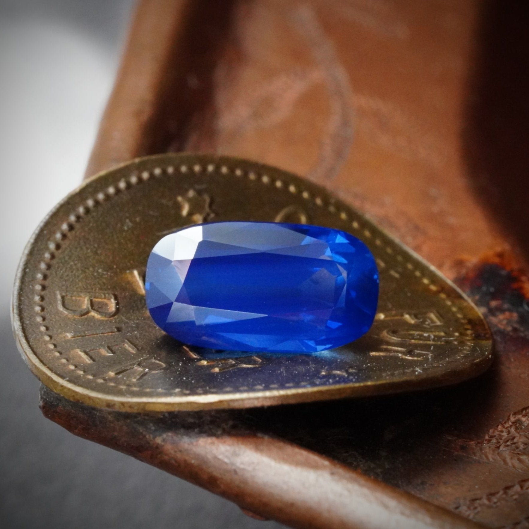 Available from Jogani: A stunning 3.86 ct Kashmir sapphire, no heat, with deep royal blue tones and a beautifully proportioned cushion cut.