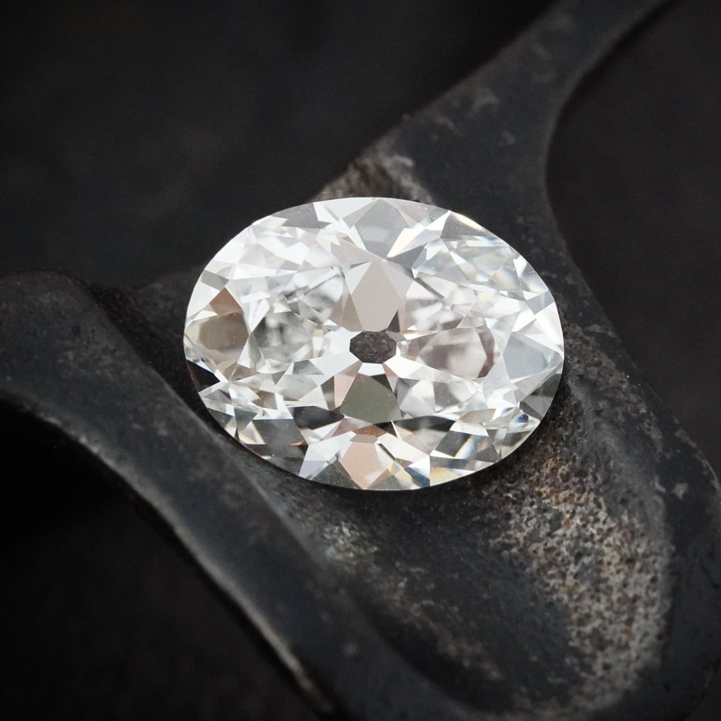 A dazzling 4.66 ct oval-cut white diamond, GIA-certified with F color and VS1 clarity. This exceptional gem offers remarkable brilliance and is available now at Jogani.