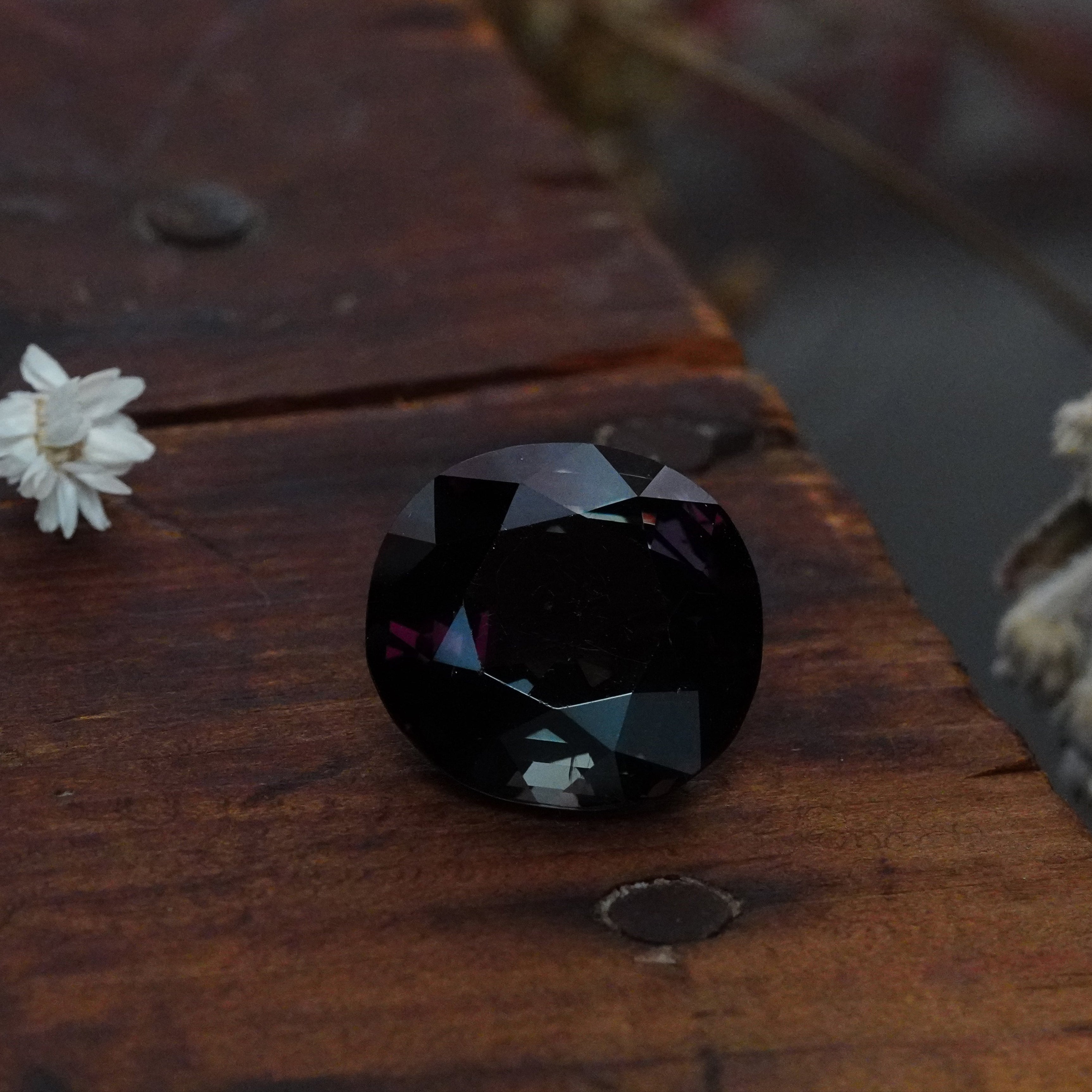 This exceptional 40.52 ct Cushion Cut Alexandrite from Ceylon showcases a dramatic color transformation, making it a collector’s dream. Carefully curated by Jogani, this rare gemstone embodies luxury and exclusivity.