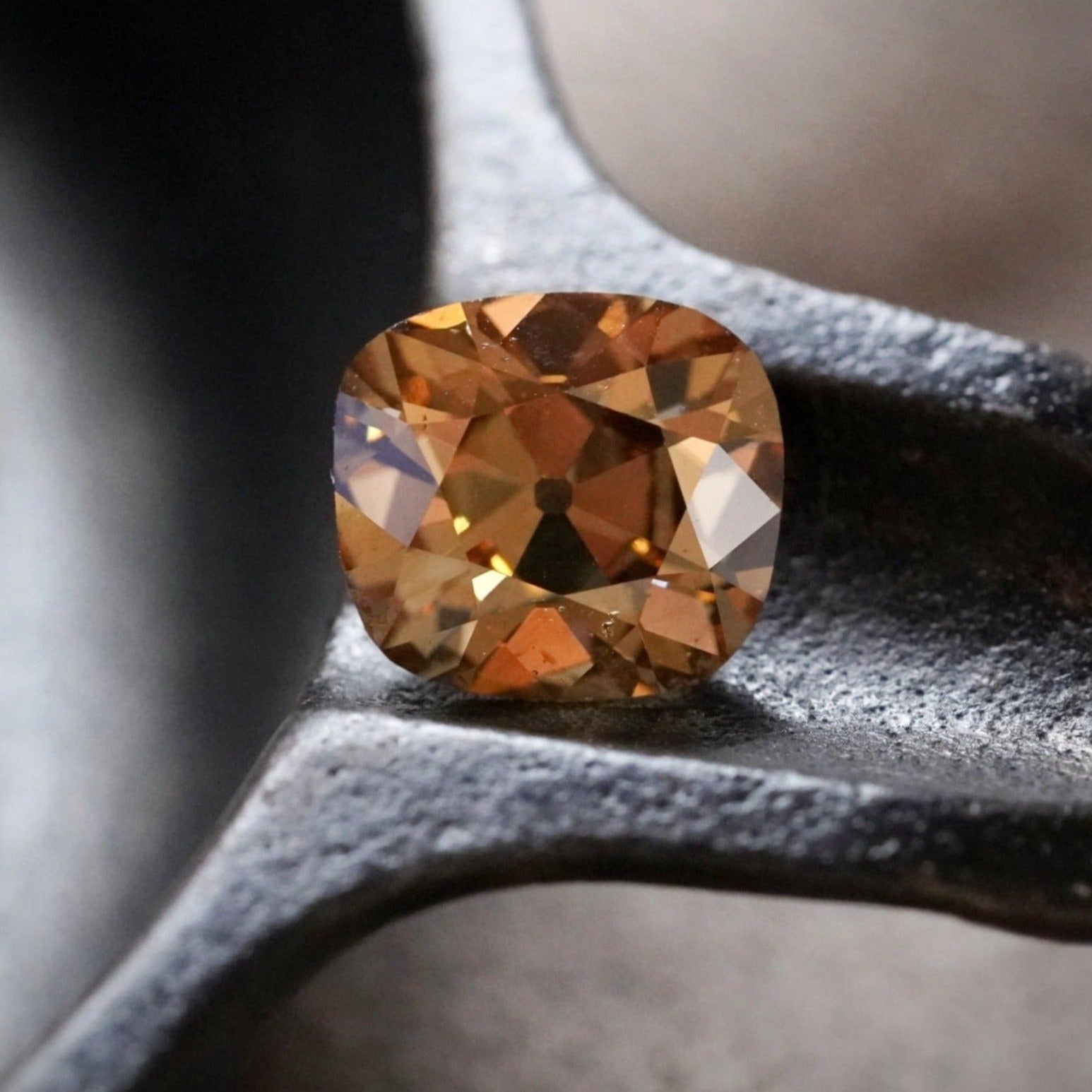 A 5.02 ct Old Mine cut colored diamond with exceptional character and depth—carefully sourced by Jogani for collectors, designers, and connoisseurs of vintage gemstones.