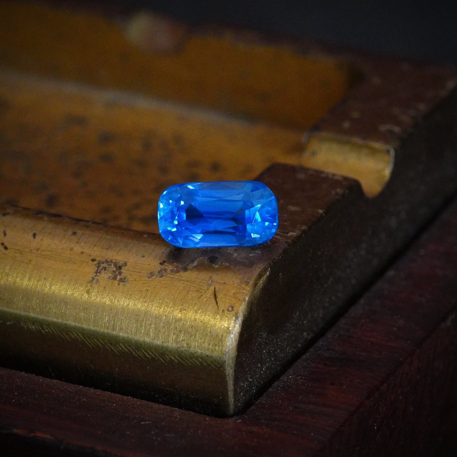 Exclusively at Jogani: a 5.3 ct Kashmir sapphire, cushion-cut and boasting a cleanish clarity—a true treasure for investors and jewelry connoisseurs.