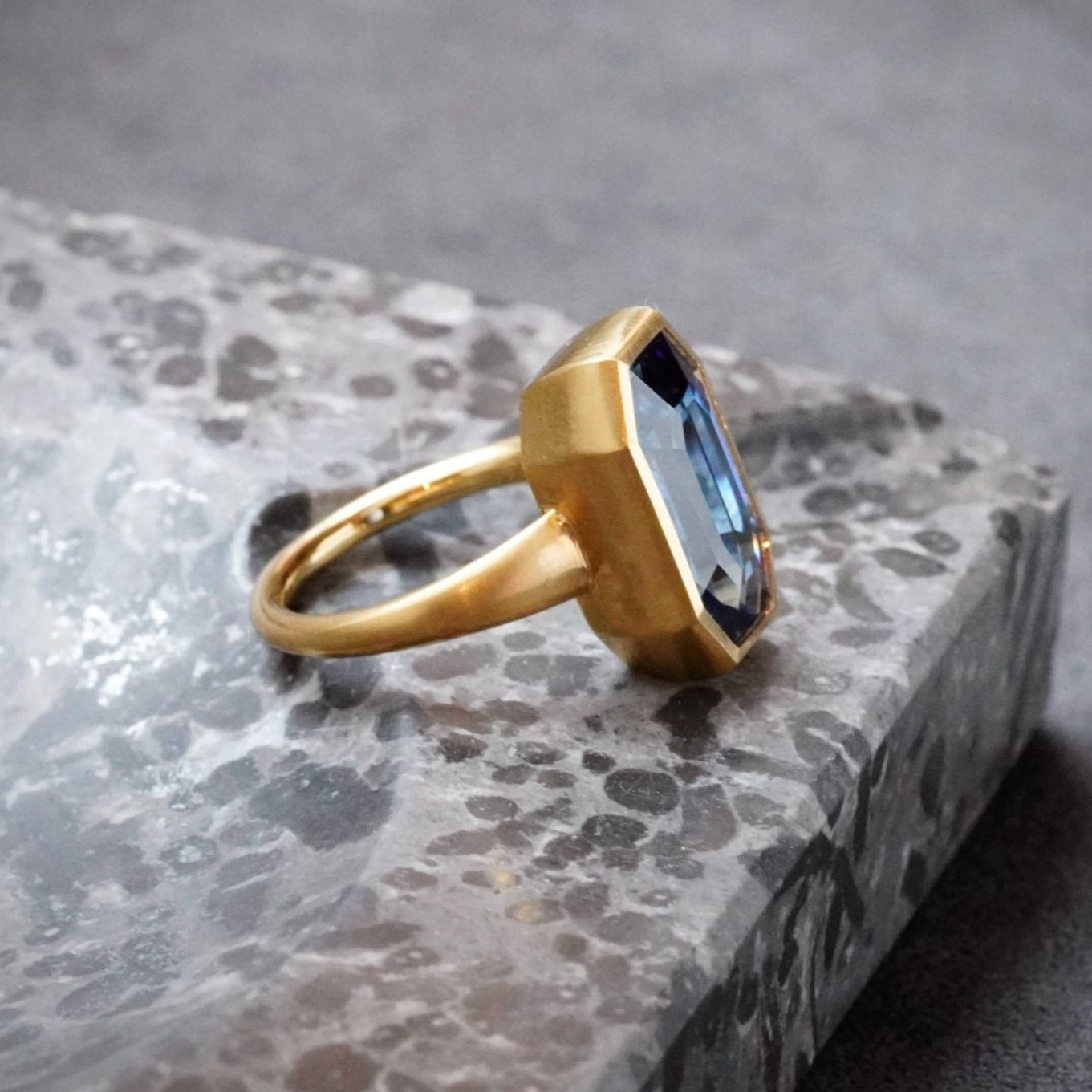 Step Cut Burma Sapphire Ring, 9.10 ct