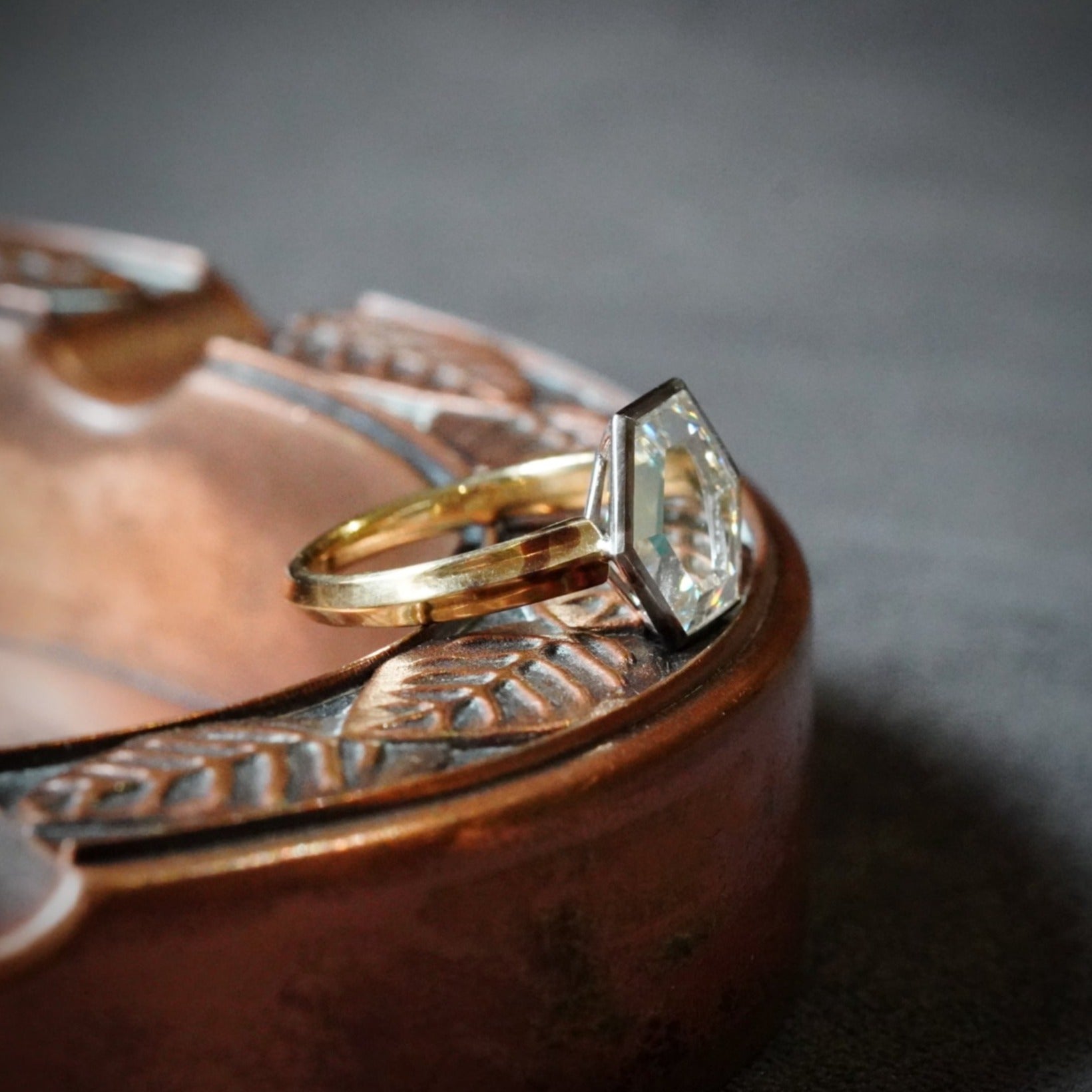 Victorian Inspired 3.66-CT Hexagonal Diamond Ring