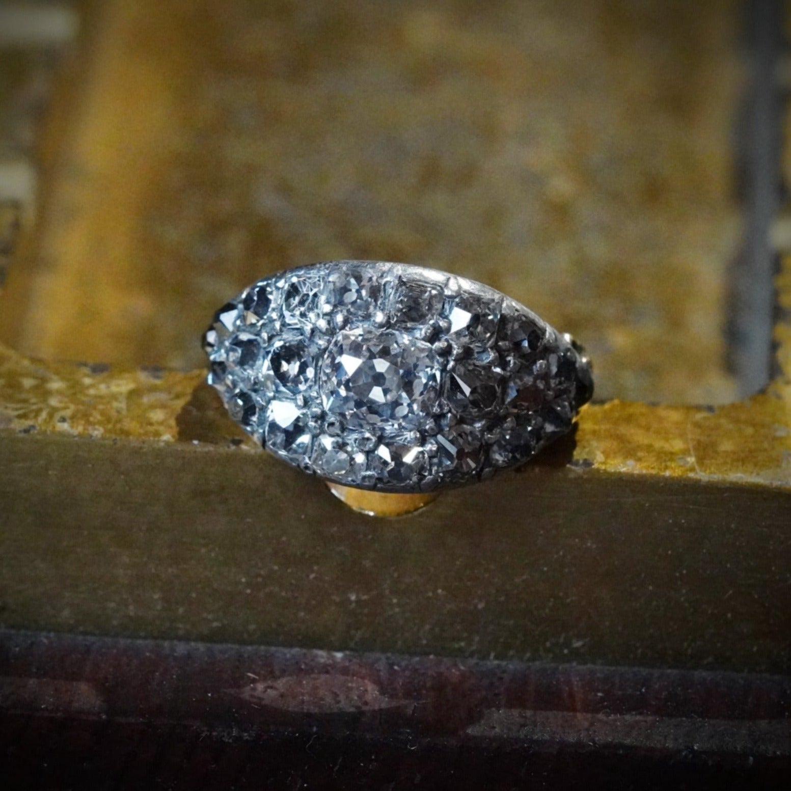 Antique Rose Cut Diamond Ring / Georgian Rose Cut Diamond Ring - Etsy