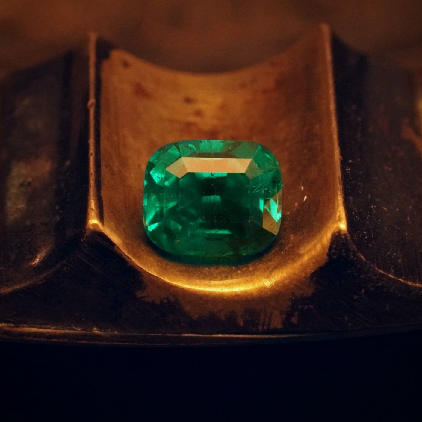 3.34-Carat Vivid Green Colombian Emerald
