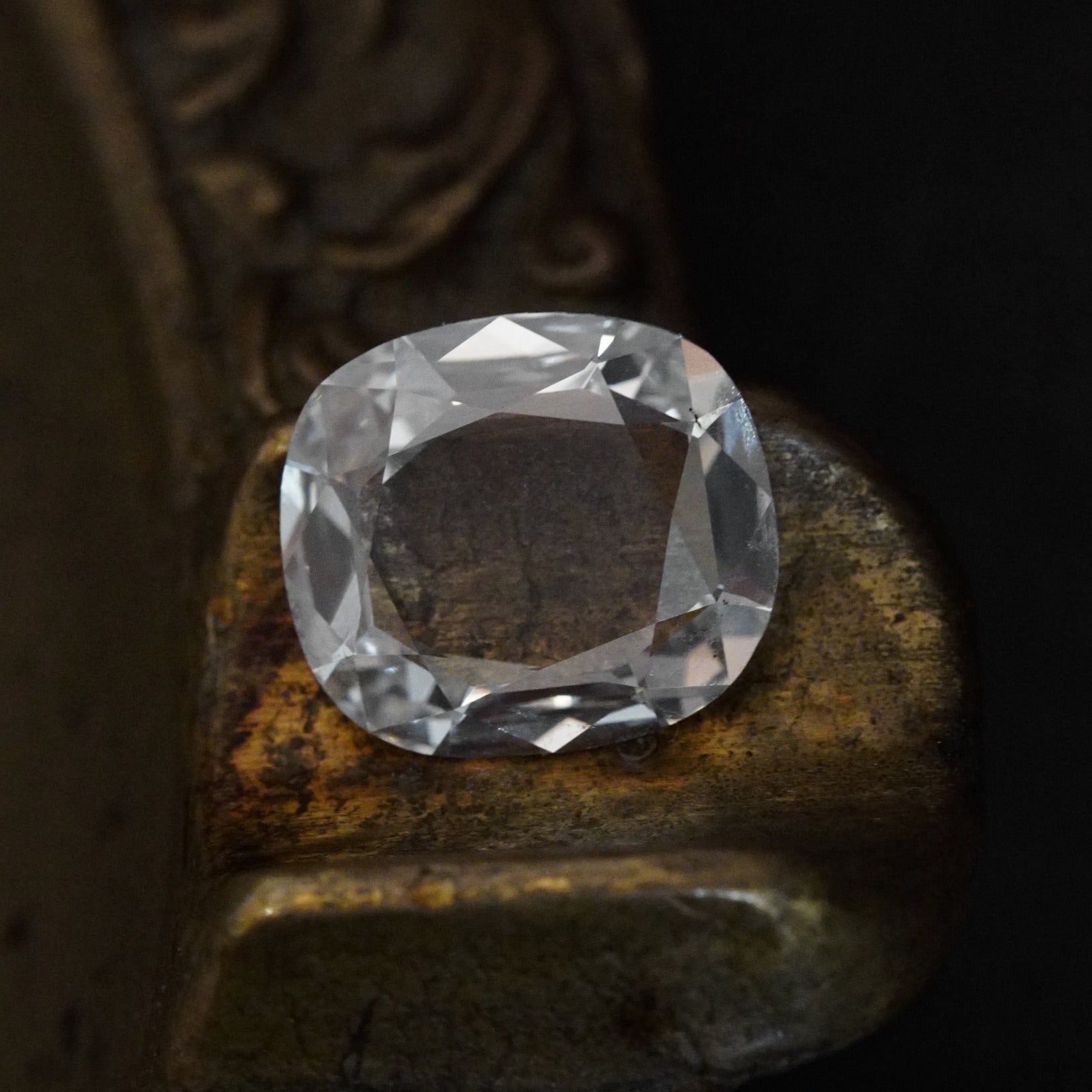 4.36-Carat Cushion Portrait Diamond Ring