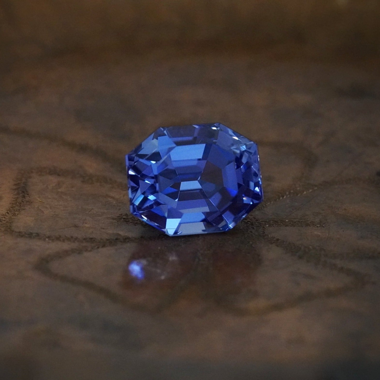 Asscher Cut Ceylon Sapphire, 19.42 ct