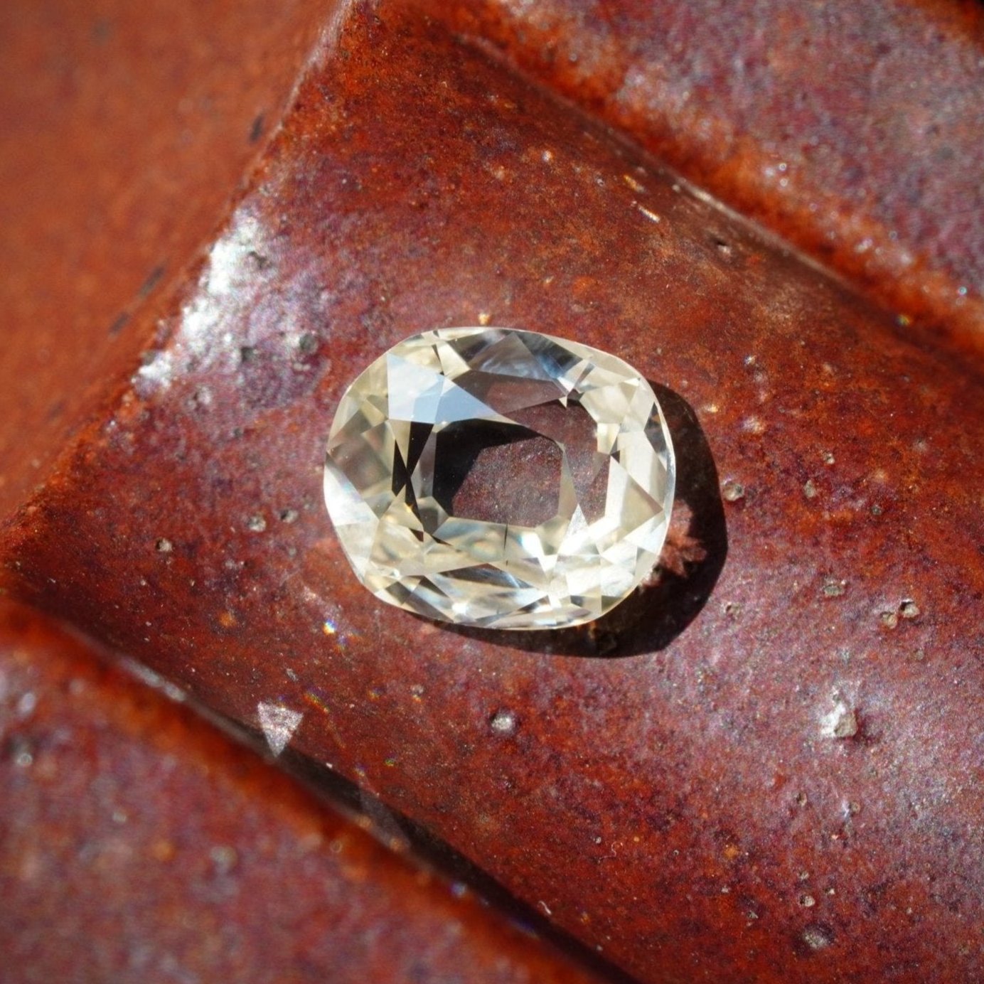 Old Mine Cut Slightly Warm Diamond, 1.50 ct