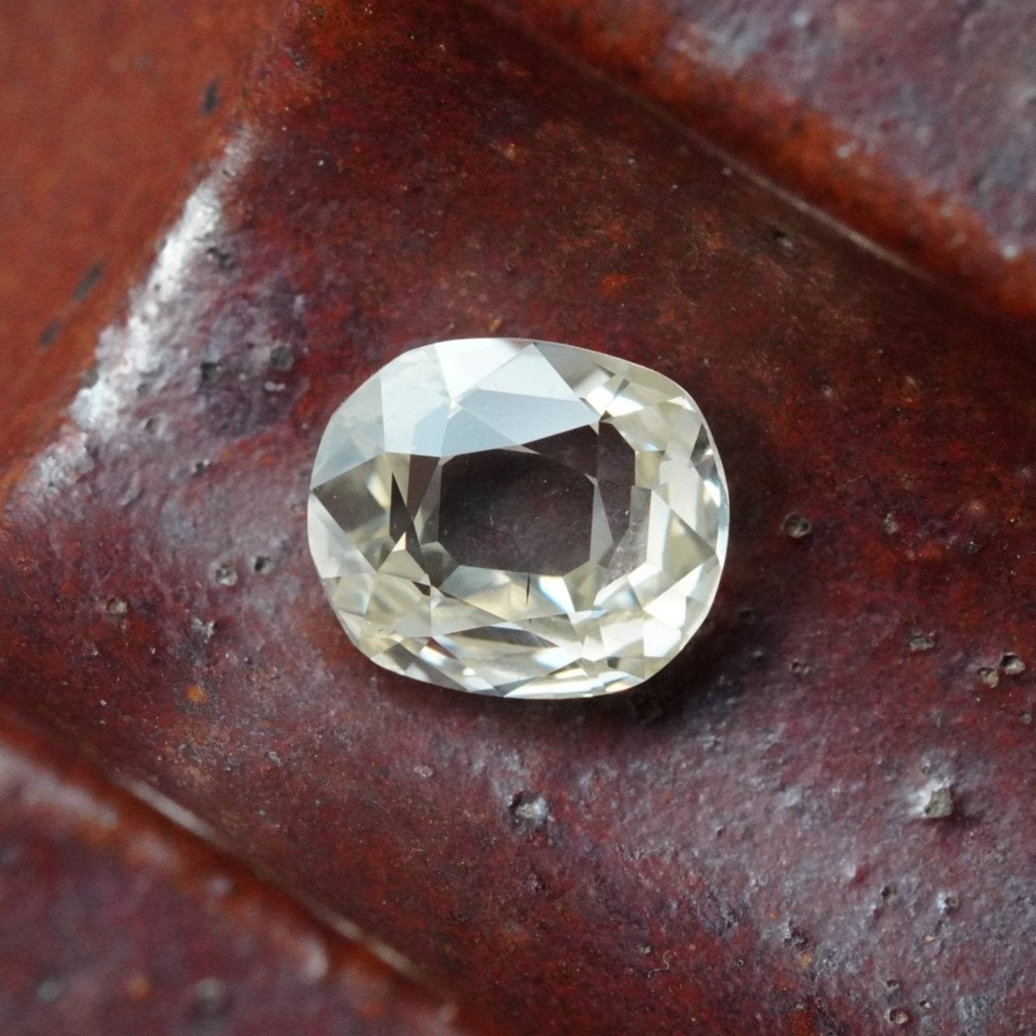 Old Mine Cut Slightly Warm Diamond, 1.50 ct