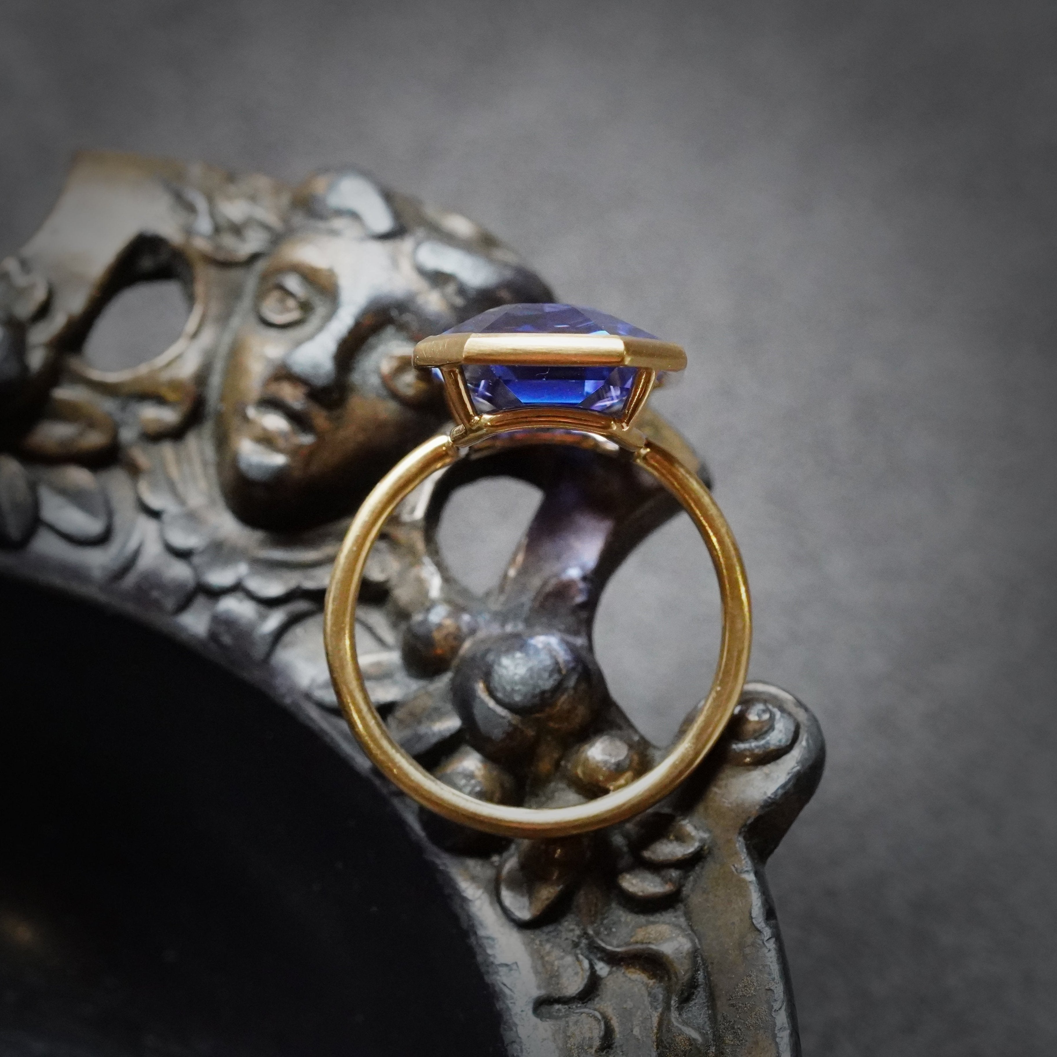 Step Cut Madagascar Sapphire Ring, 11.00 ct