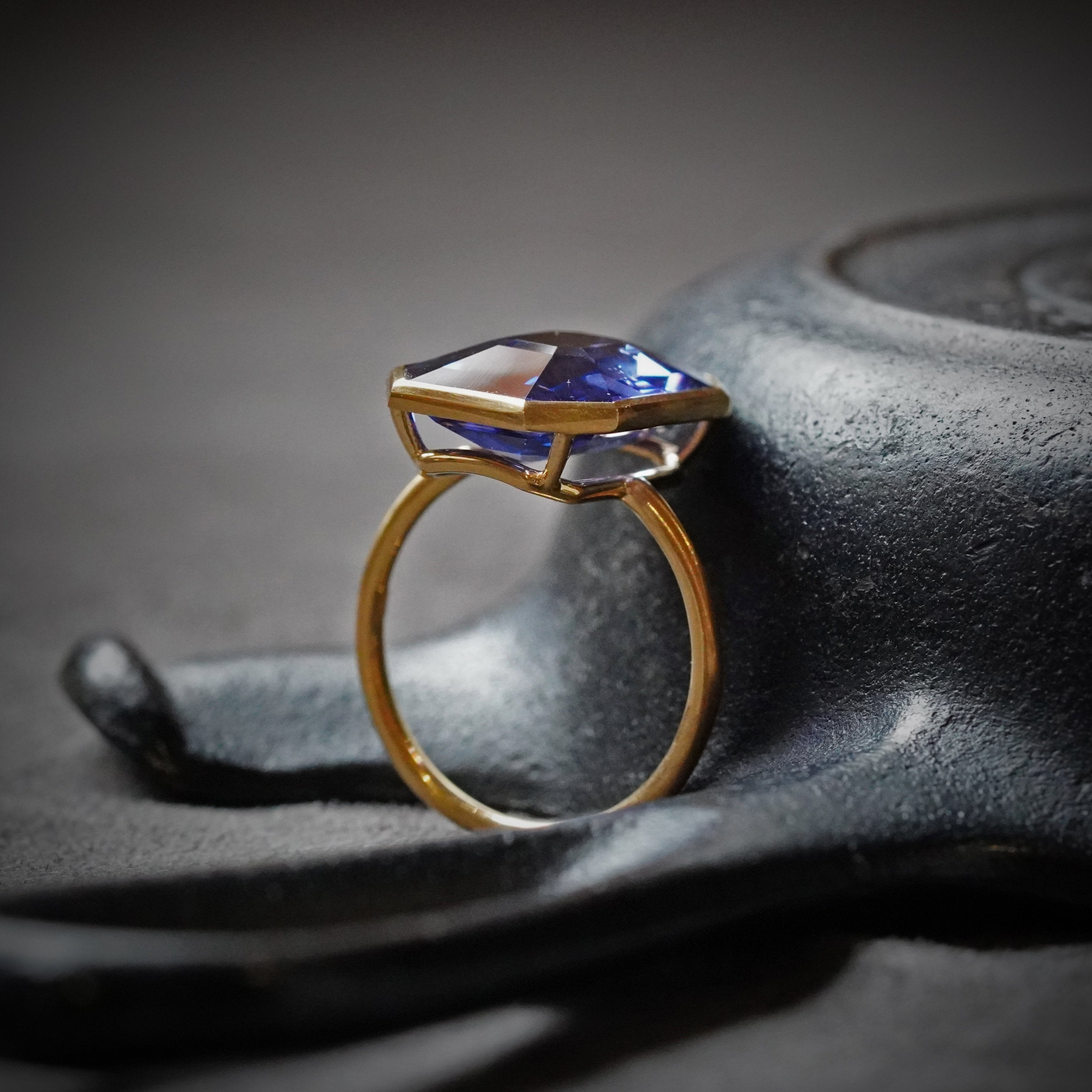 Step Cut Madagascar Sapphire Ring, 11.00 ct