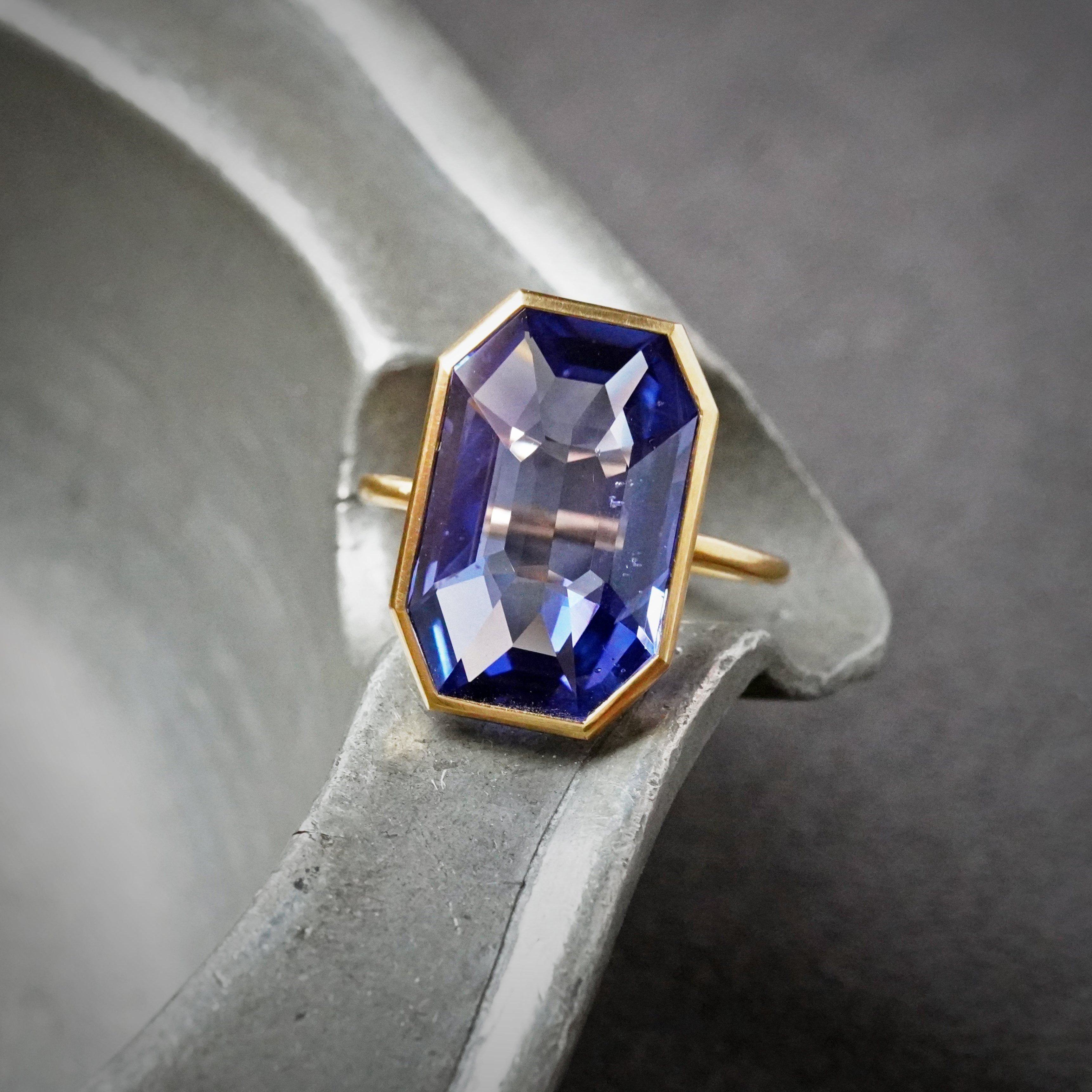 Step Cut Madagascar Sapphire Ring, 11.00 ct