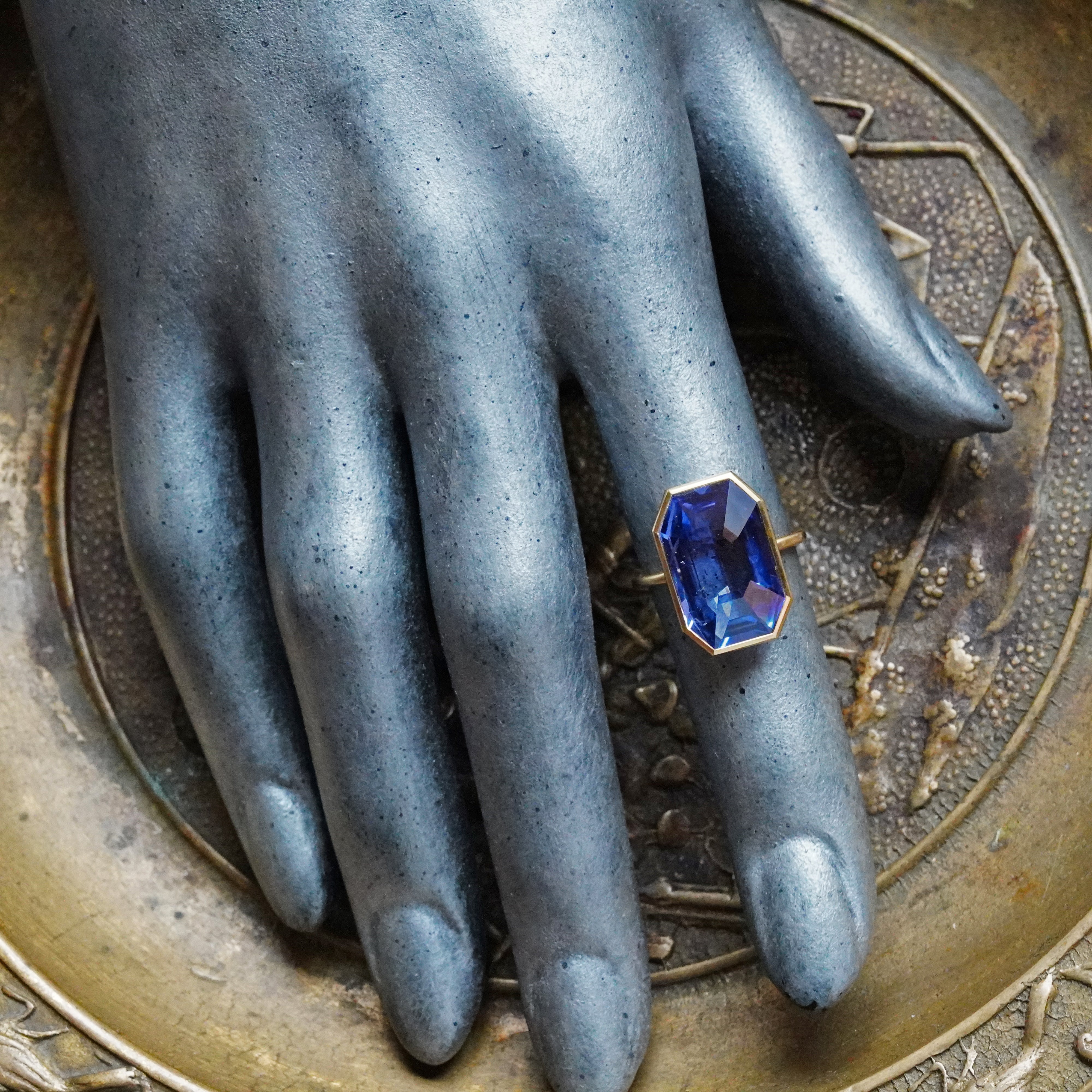 Step Cut Madagascar Sapphire Ring, 11.00 ct