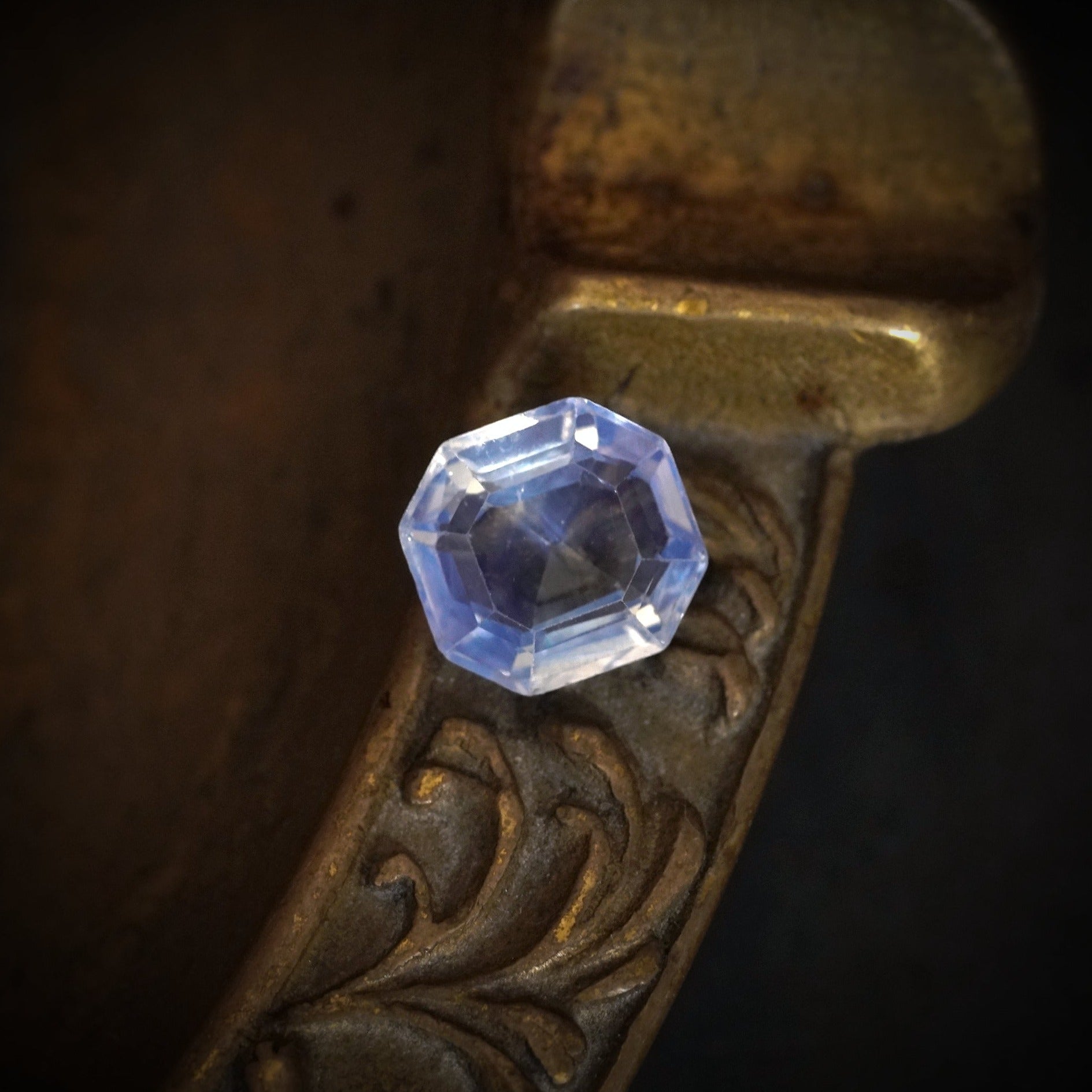 Victorian 6.68-CT Step Cut Light Blue Ceylon Sapphire - A Historical Treasure