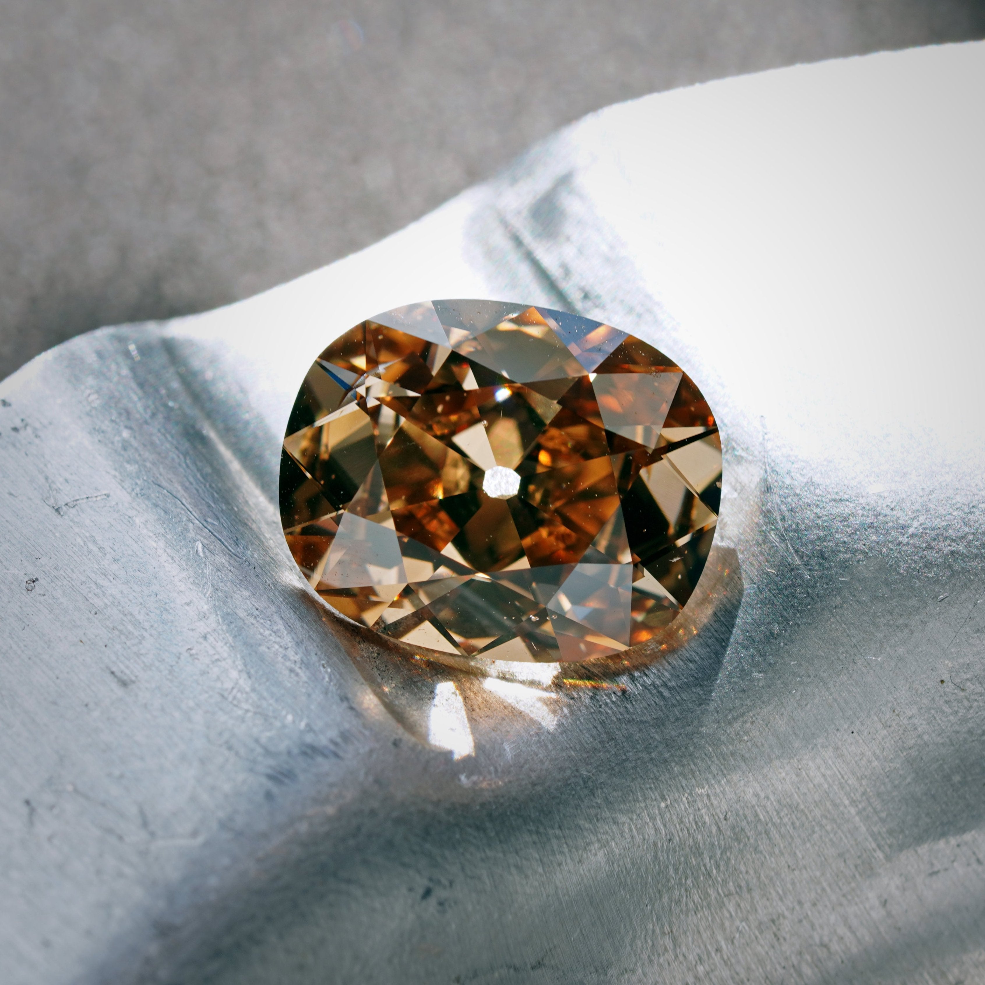 Cushion Cut Orange-Brown Diamond, 5.03 ct