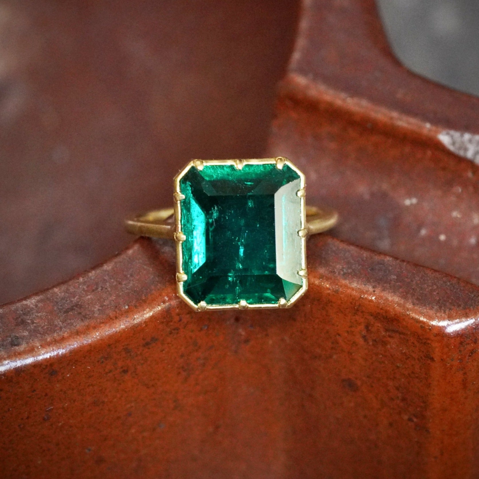 4.68-CT Colombian Emerald Ring