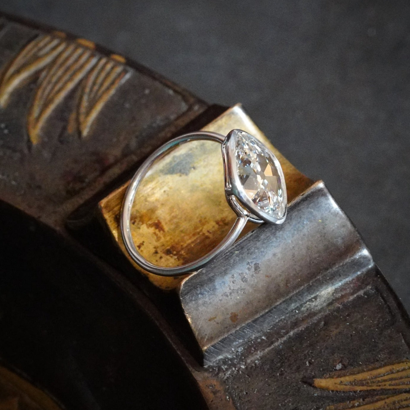 Jogani 2.01ct Old Mine Cut Diamond Platinum Ring 1