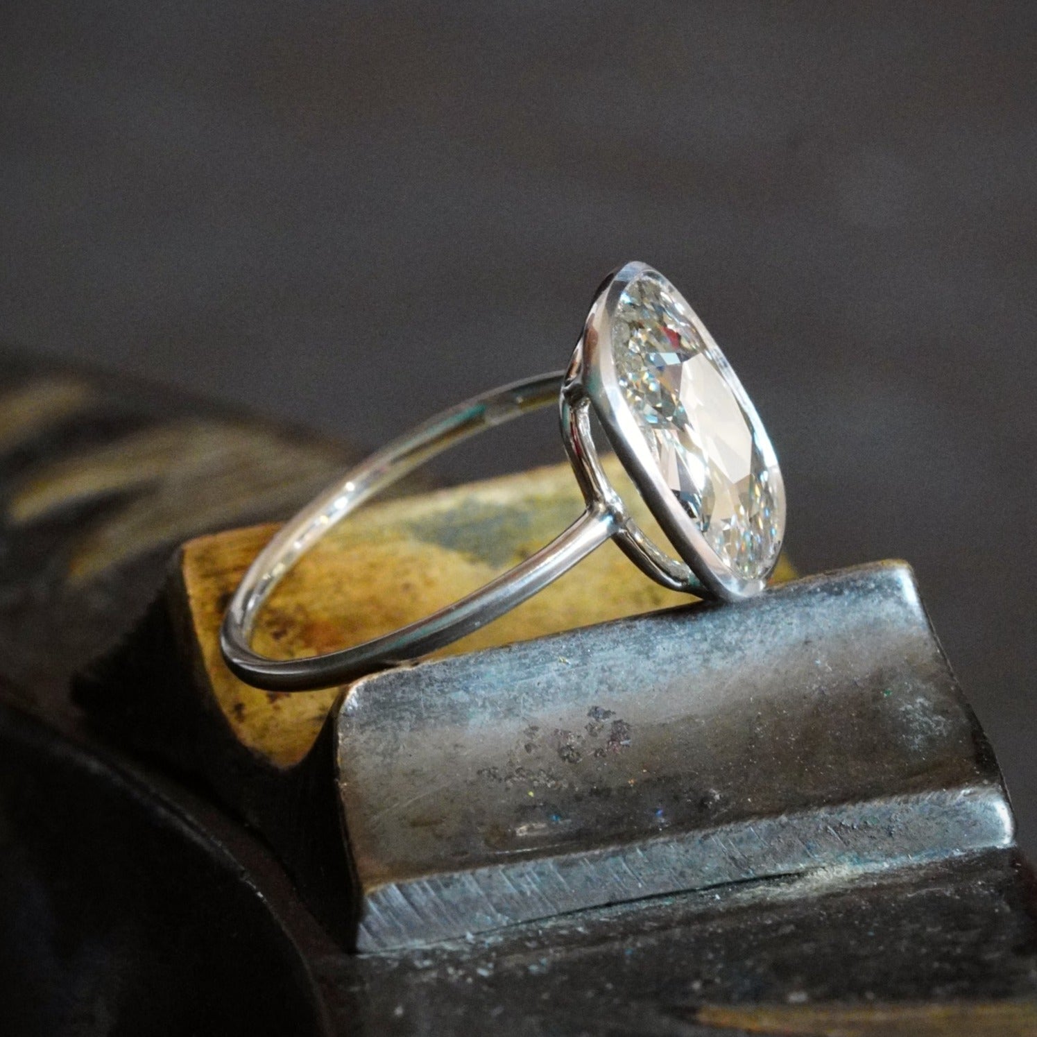 Jogani 2.01ct Old Mine Cut Diamond Platinum Ring 4