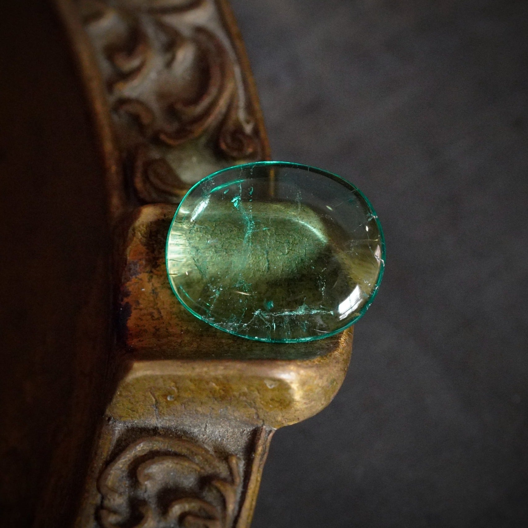 Jogani 7.55 Carat Colombian Emerald Ring: Cushion Cut, Medium Emerald Green