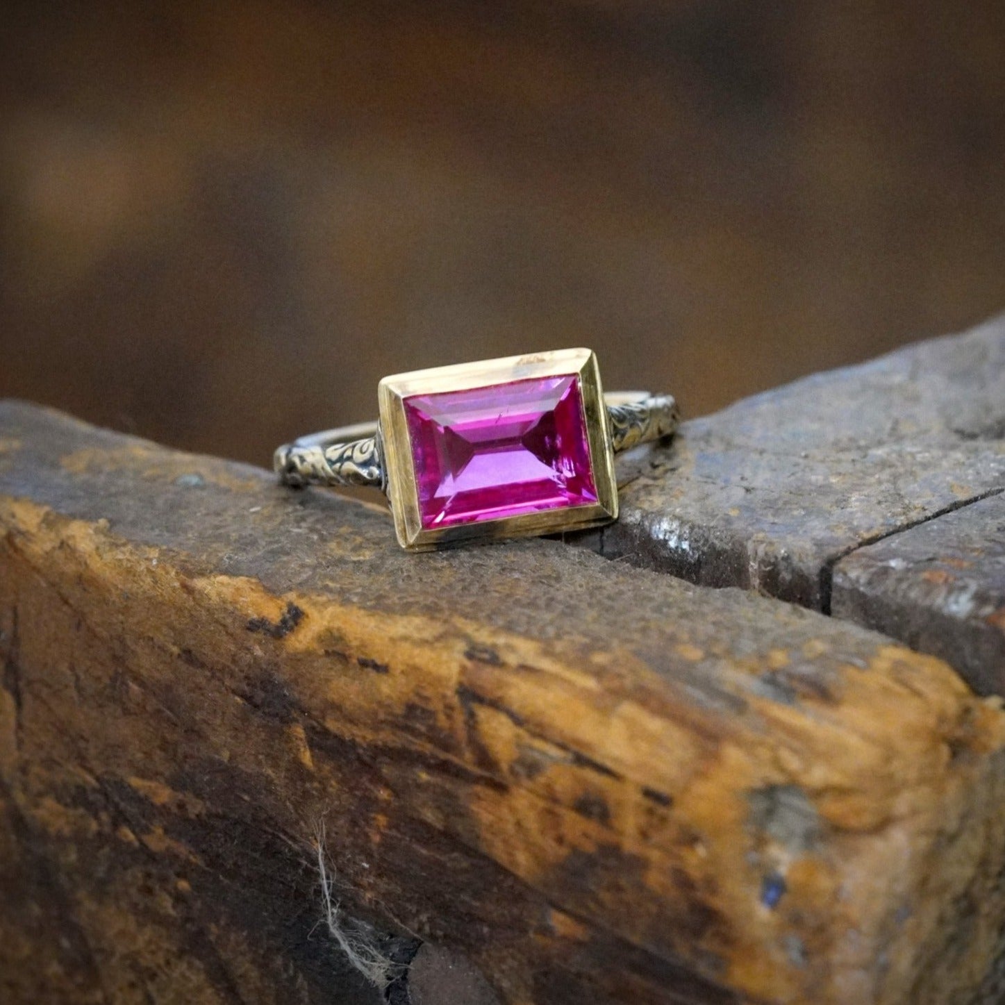  Jogani Renaissance-Inspired 2.40 Carat No Heat Burma Pink Sapphire Gold Ring