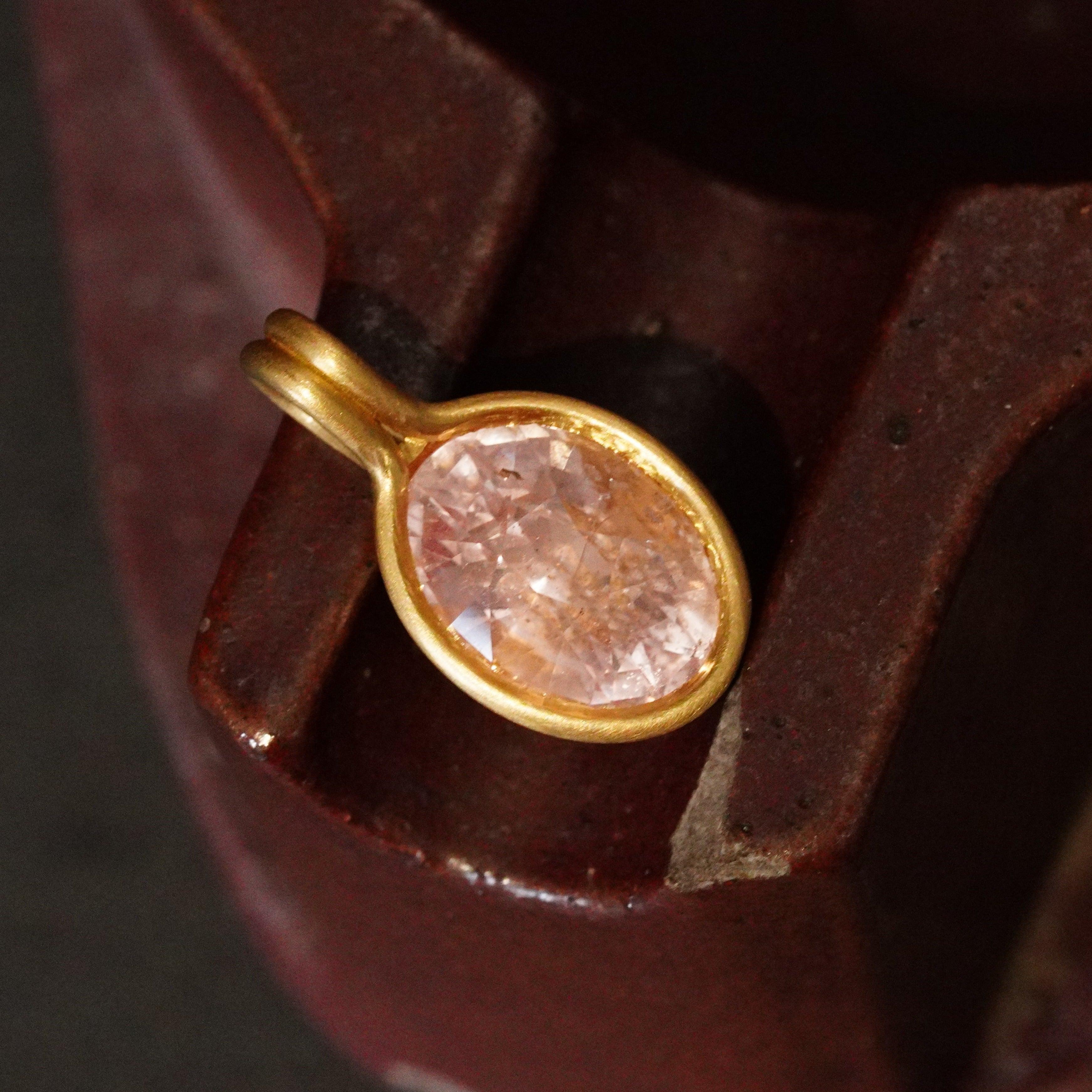 Pink Ceylon Sapphire Pendant - 9-Carat Gemstone Jewelry by Anup Jogani
