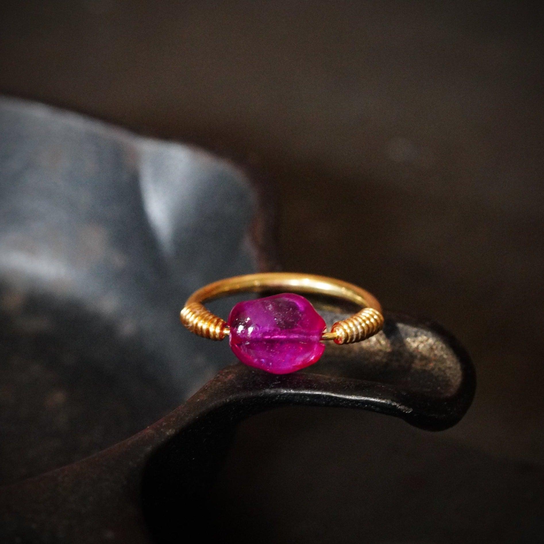 No Heat Ruby Ring - Handcrafted Burmese Jewelry by Jogani