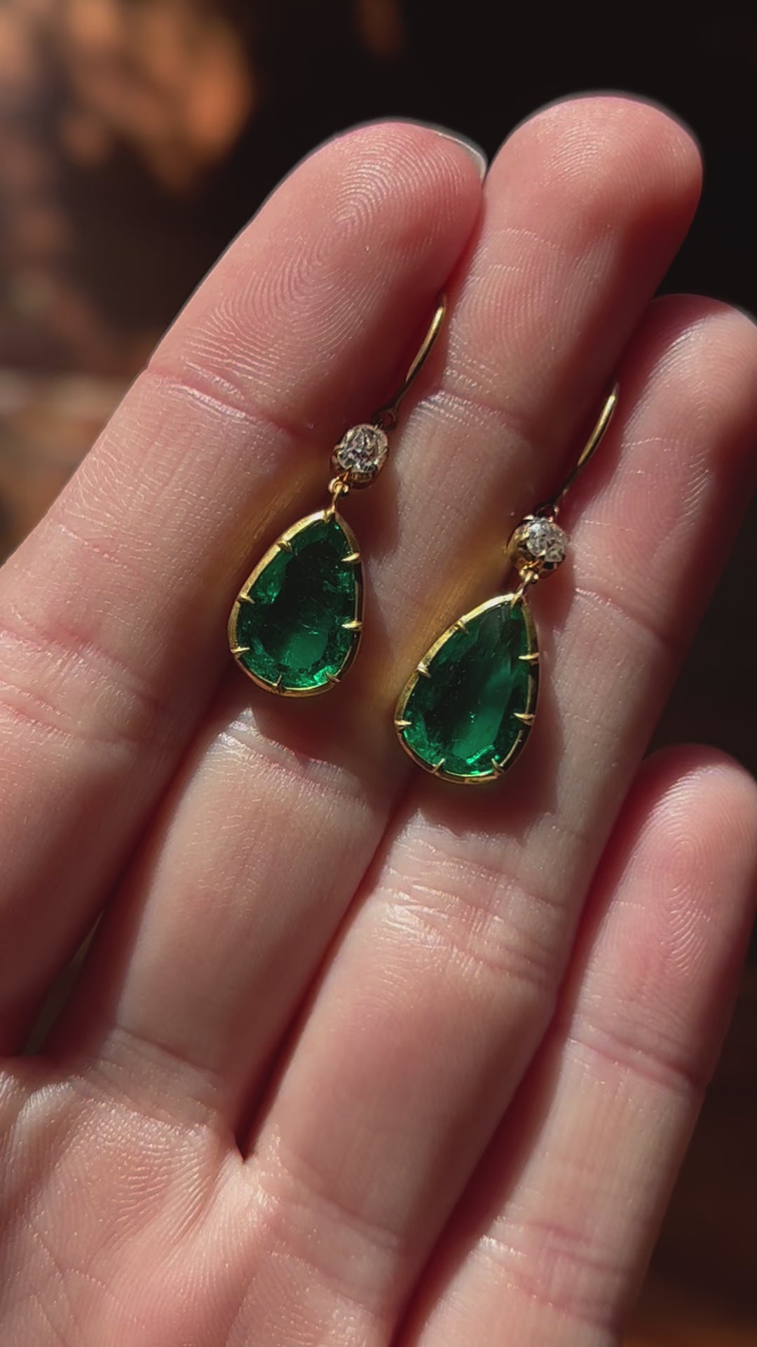 Nihara Peacock Feather Emerald Green Colour Earrings | Mirana