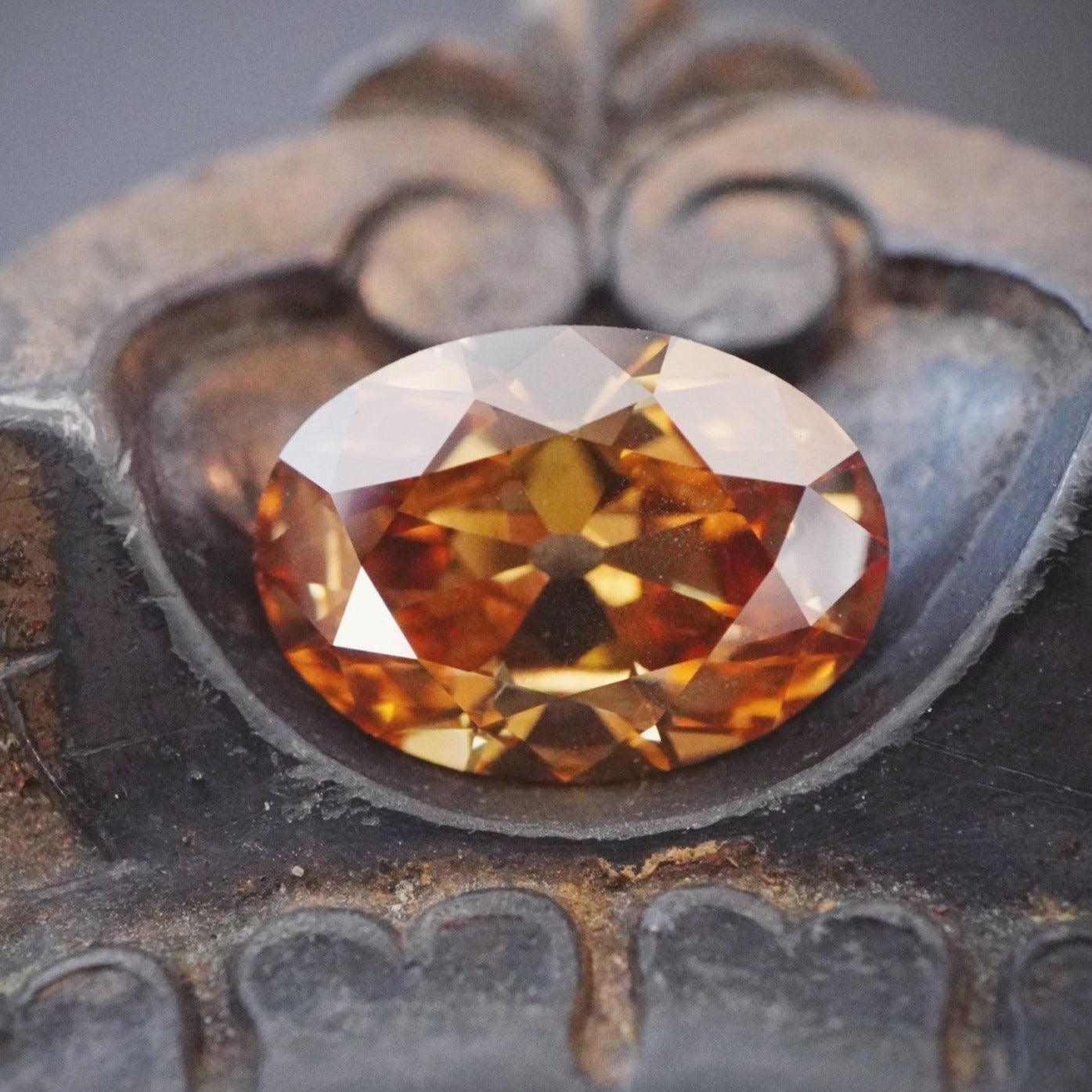 Rare Beauty: 2.10 Carat Oval Colored Diamond - Fancy Deep