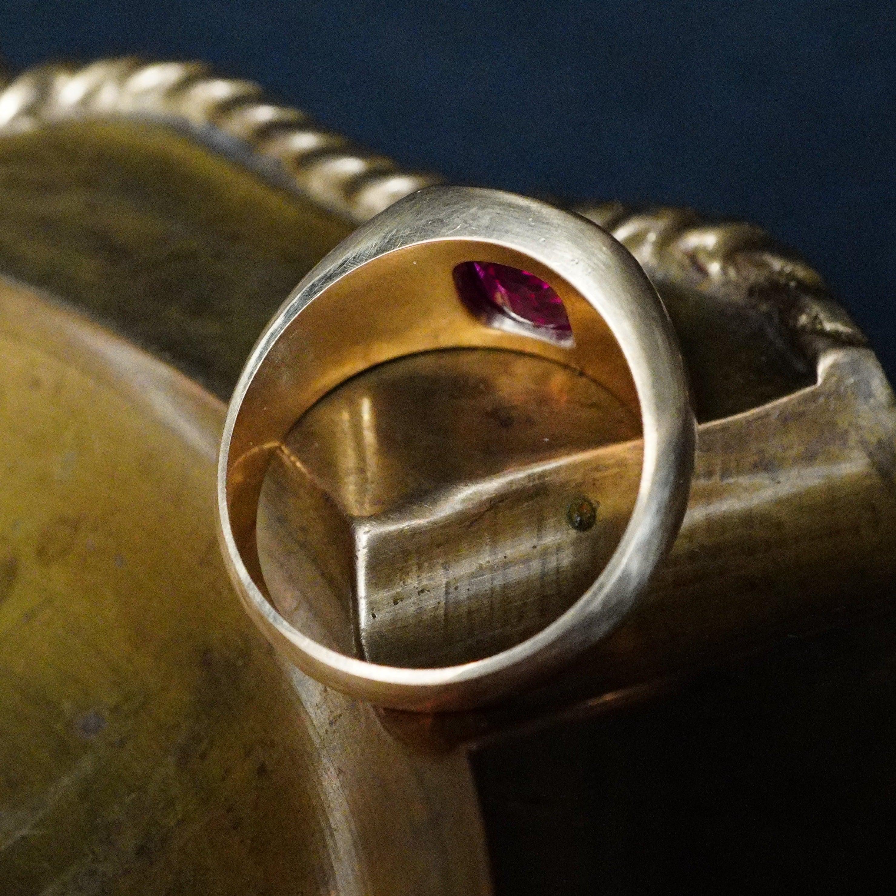Timeless Love: Exquisite 2.37 CT No Heat Burmese Ruby Gold Ring