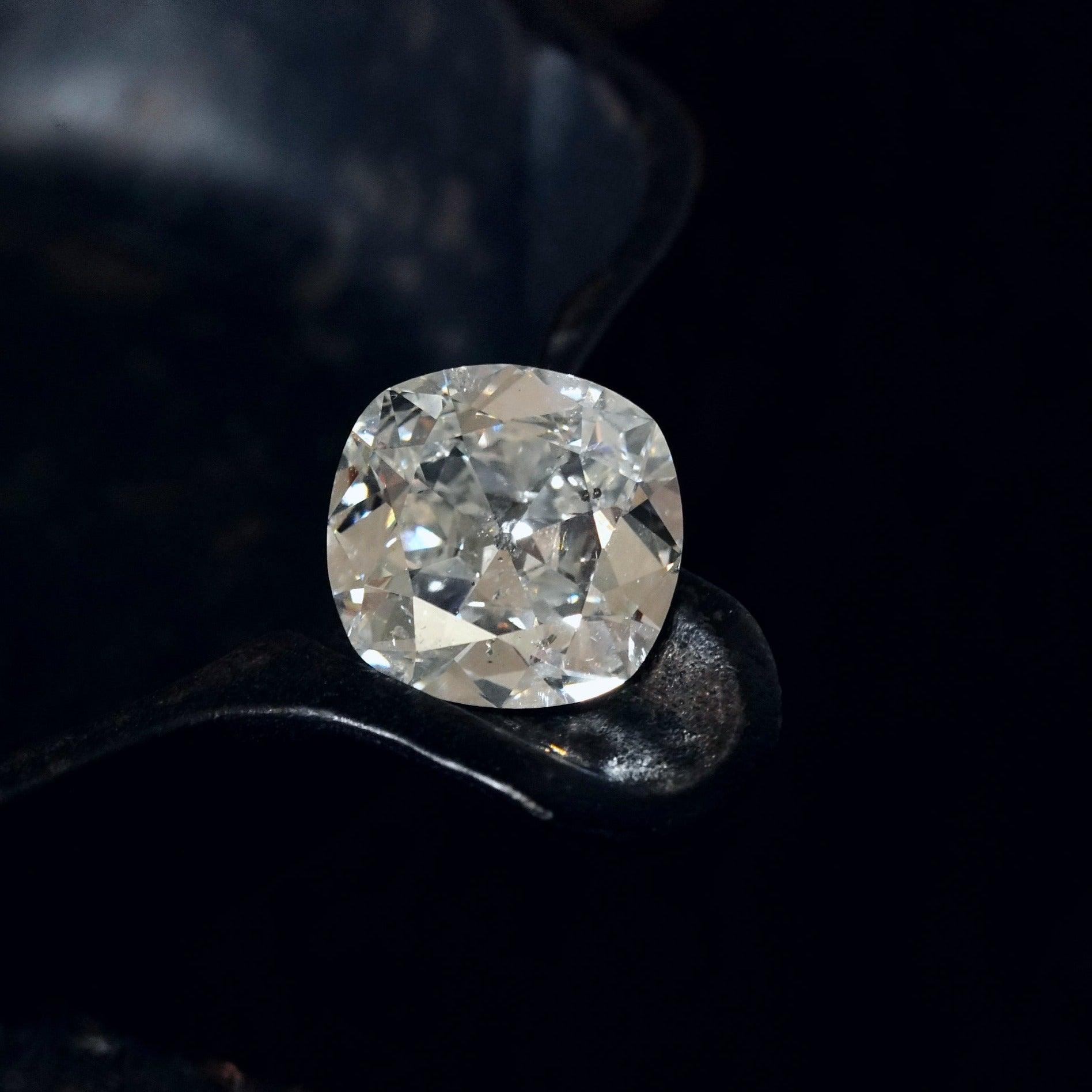Victorian Era 17.58 CT Old Mine Cut Diamond - Bright White, Brilliant Quality, GIA Certified - Jogani