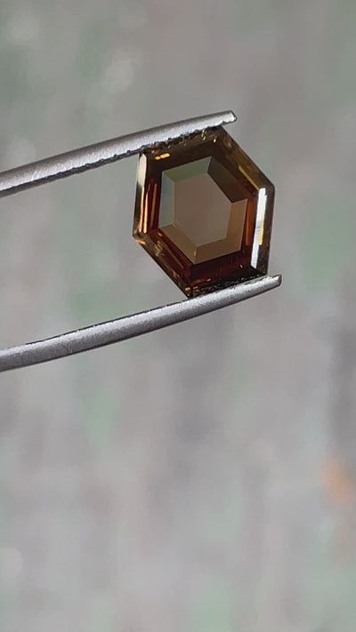 Luxury jewelry featuring the rare and unparalleled 4.23 CT hexagonal cut brown diamond by Jogani